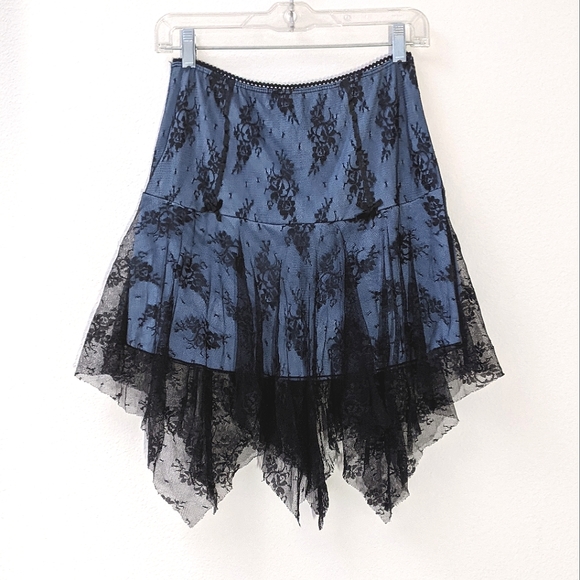 Morbid Threads Dresses & Skirts - EUC lace overlay mini-skirt